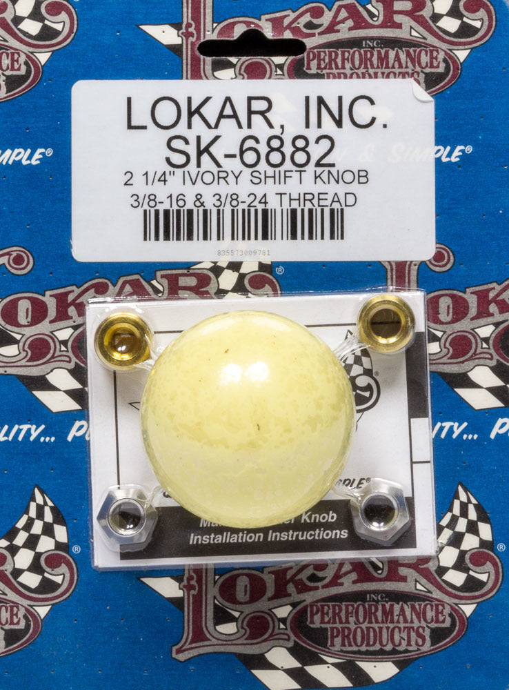 Lokar Shift Knob 2-1/4in Ivory LOKSK-6882