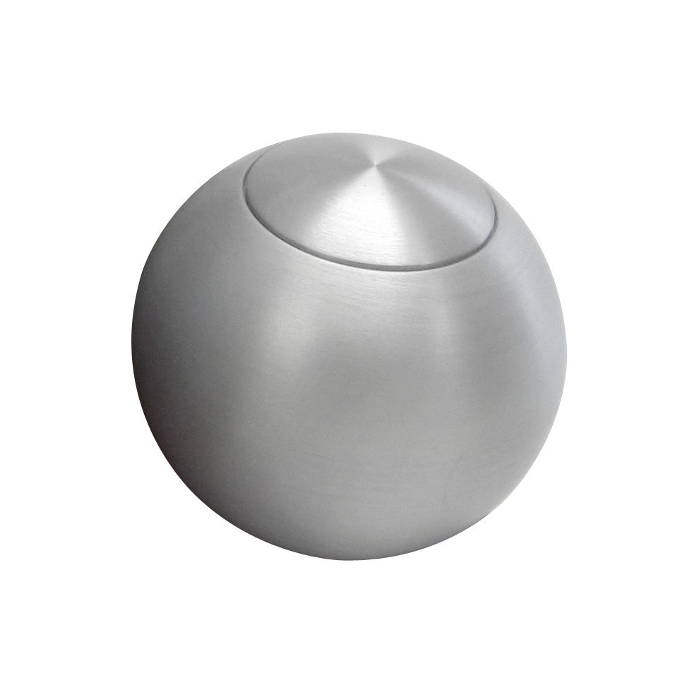 Lokar 2in Shift Knob Solid Round Brushed w/Button LOKSK-6920