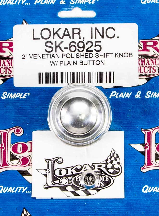 Lokar 2in Shift Knob Venetian Polished w/Button LOKSK-6925