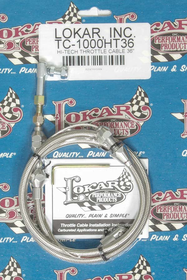 Lokar Hi-Tech Throttle Cable 36in LOKTC-1000HT36