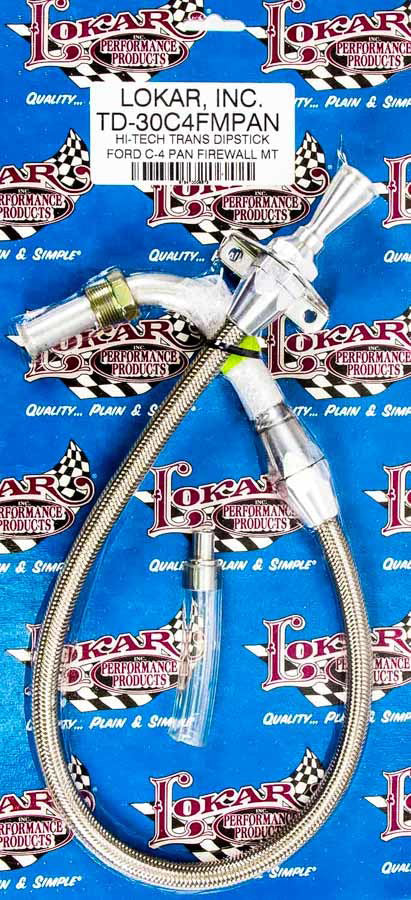 Lokar C-4 Firewall Mount Trans Dipstick-Pan Entry LOKTD-30C4FMPAN