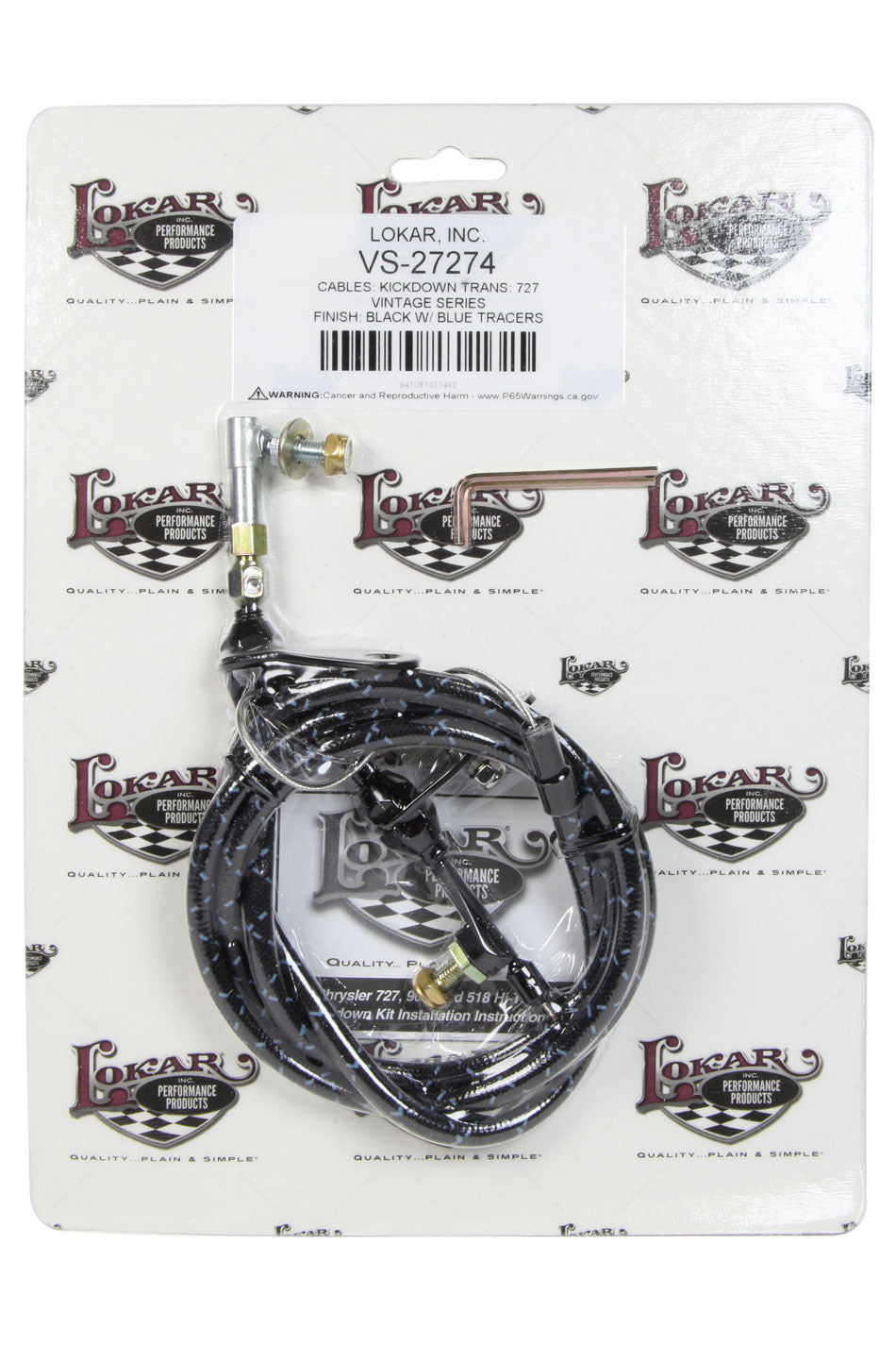 Lokar Vintage Series 727 Kickd own Cable Black Wrap LOKVS-27274