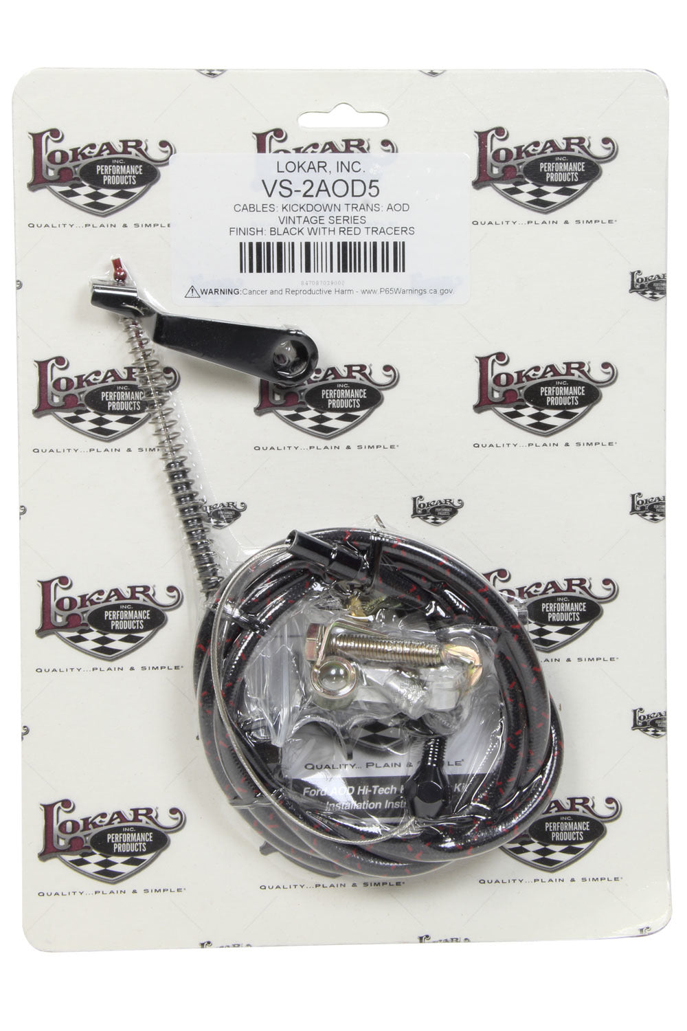 Lokar Vintage Series Ford Aod Kickdown Cable Black LOKVS-2AOD5