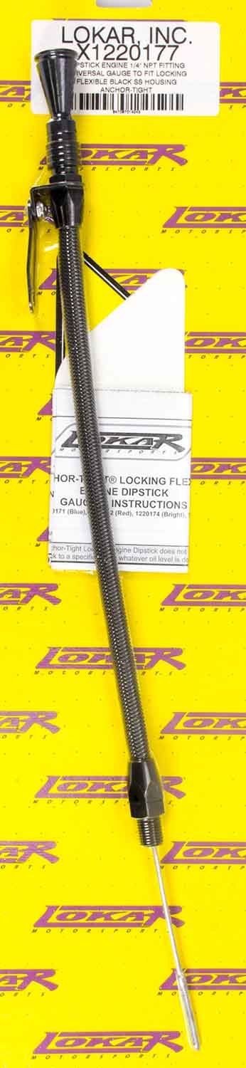 Lokar Locking Engine Dipstick Black Universal 1/4 NPT LOKX1220177