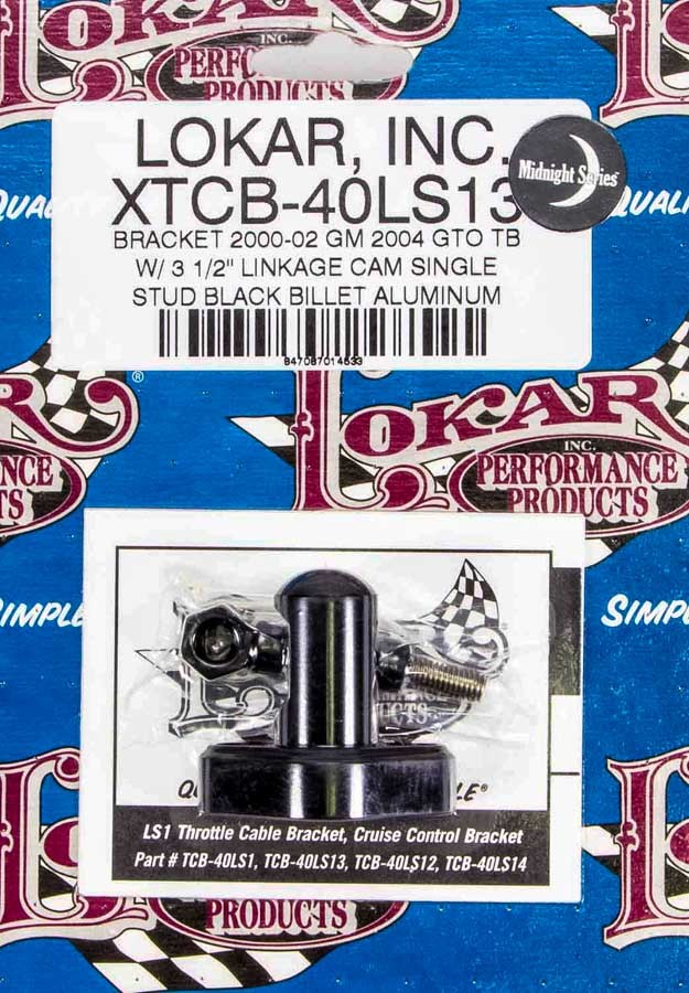 Lokar LS1 Throttle Cable Bracket Black LOKXTCB-40LS13