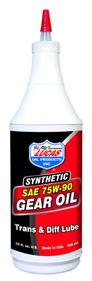 Lucas Oil 75w90 Synthetic Gear Oil 1 Qt LUC10047