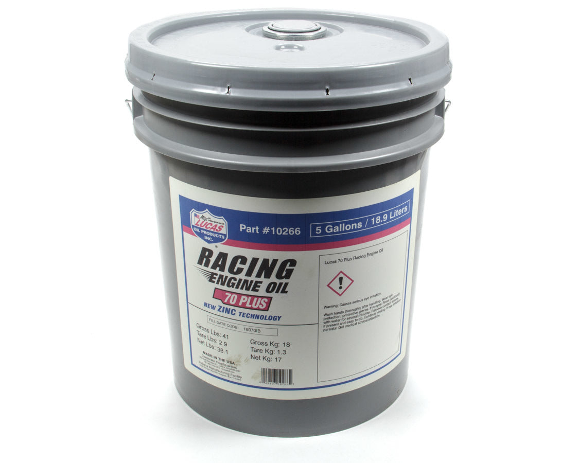 Lucas Oil 70 Plus Racing Motor Oil 5 Gallon Pail LUC10266
