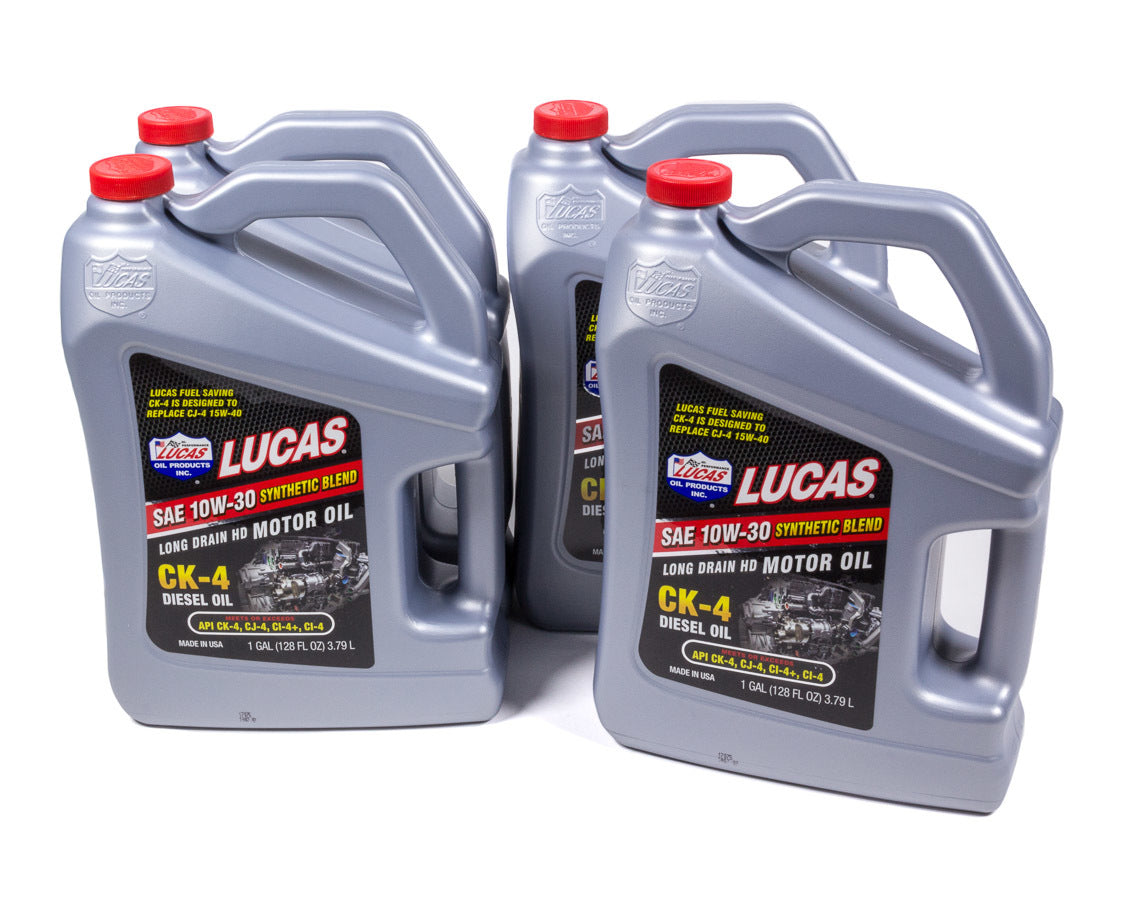 Lucas Oil Synthetic Blend 10w30 Diesel Oil Case 4 x 1Gal LUC10282-4