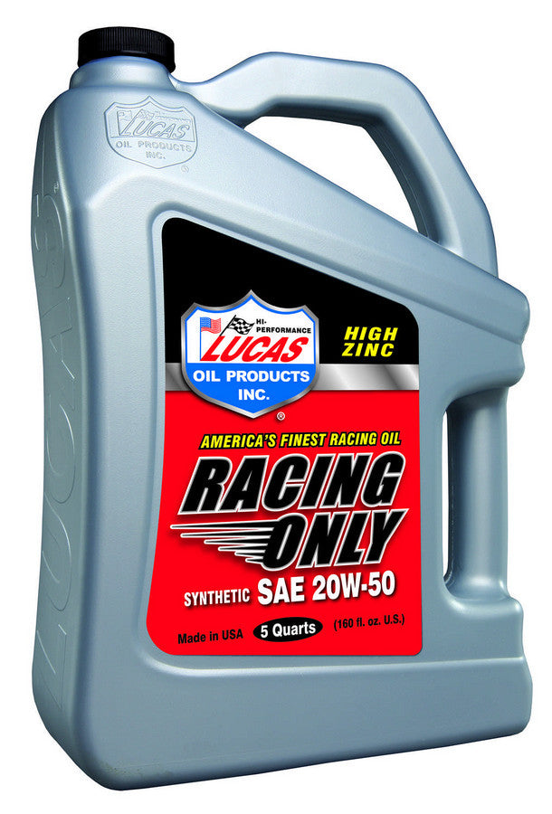 Lucas Oil Synthetic Racing Oil 20w50 - 5 Quart Bottle LUC10616