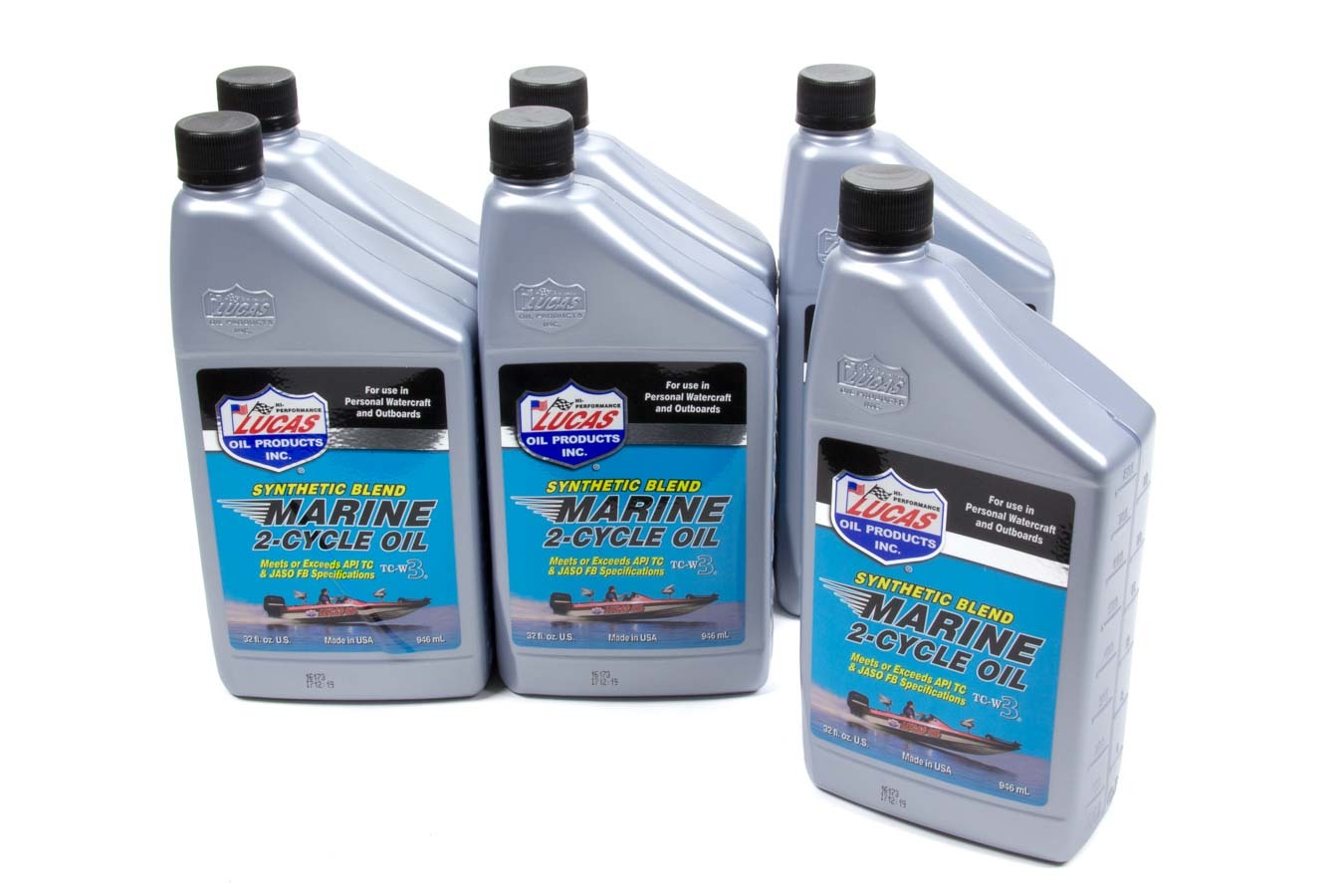 Lucas Oil Marine Oil 2 Cycle Case 6 x 1 Qt. Synthetic Blen LUC10860-6