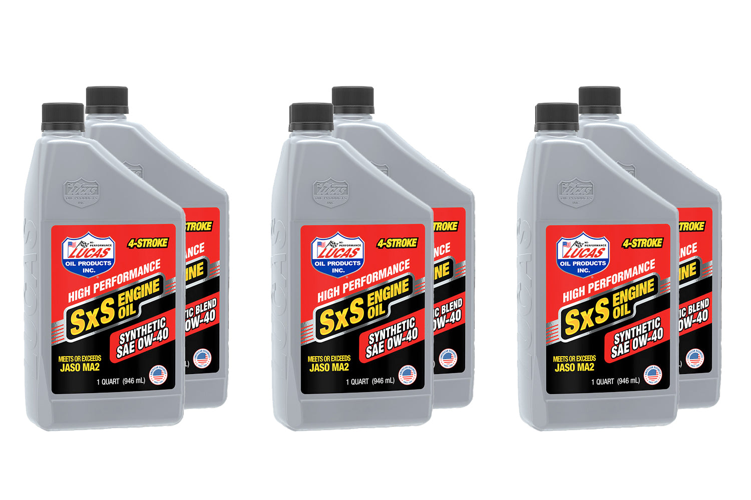 Lucas Oil Synthetic 0w40 SXS Oil Case 6 x 1 Quart LUC11200-6