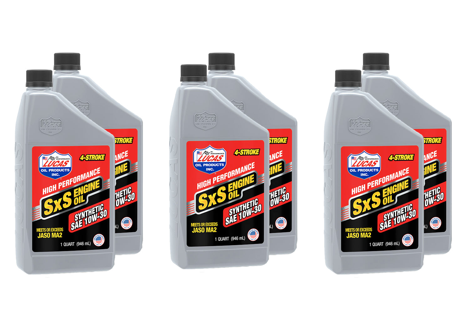 Lucas Oil Synthetic 10w30 SXS Oil Case 6 x 1 Quart LUC11204-6