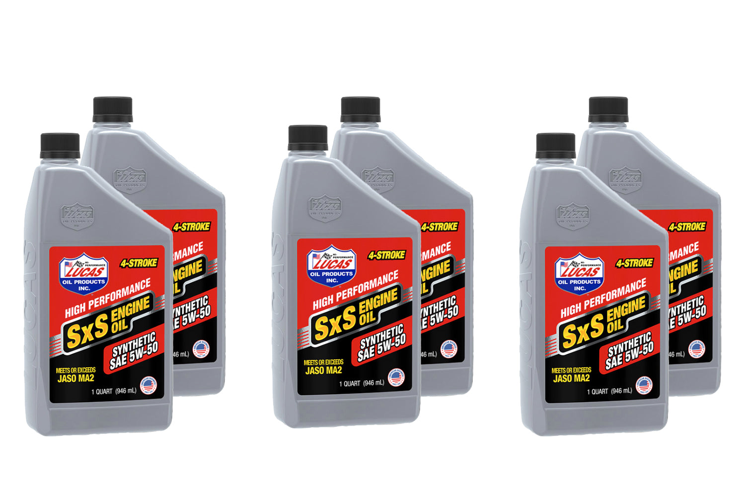 Lucas Oil Synthetic 5w50 SXS Oil Case 6 x 1 Quart LUC11208-6