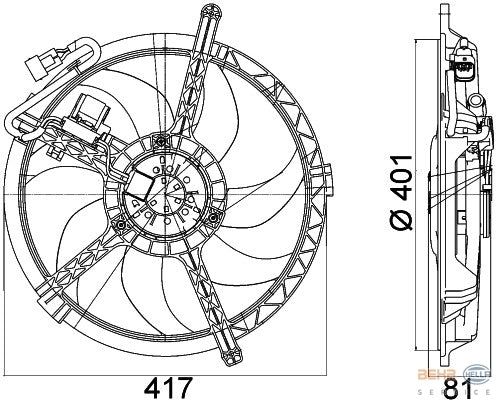 mahle behr engine cooling fan  frsport 351042721