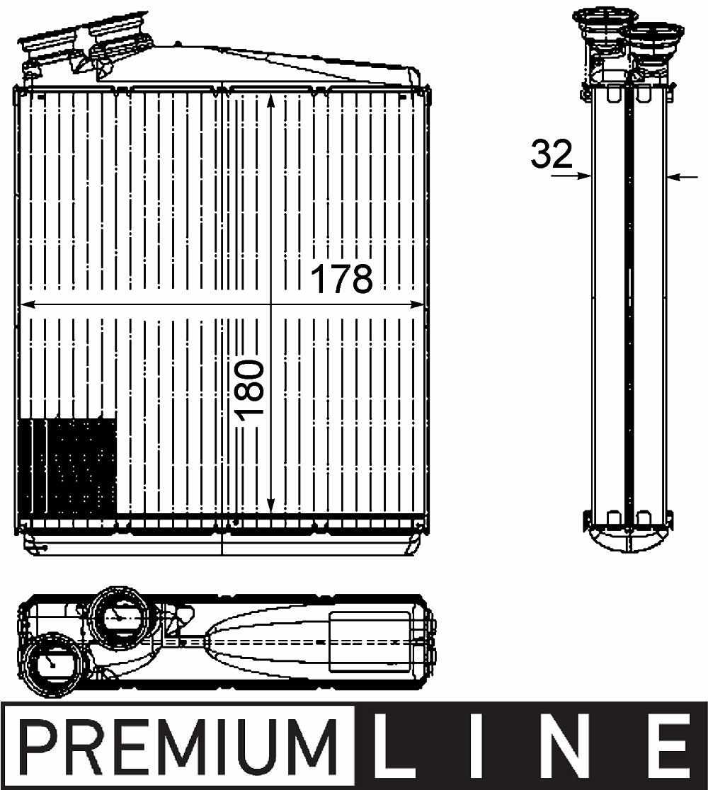 mahle behr heater core volvo xc60 10- v70 08-  frsport 351315541