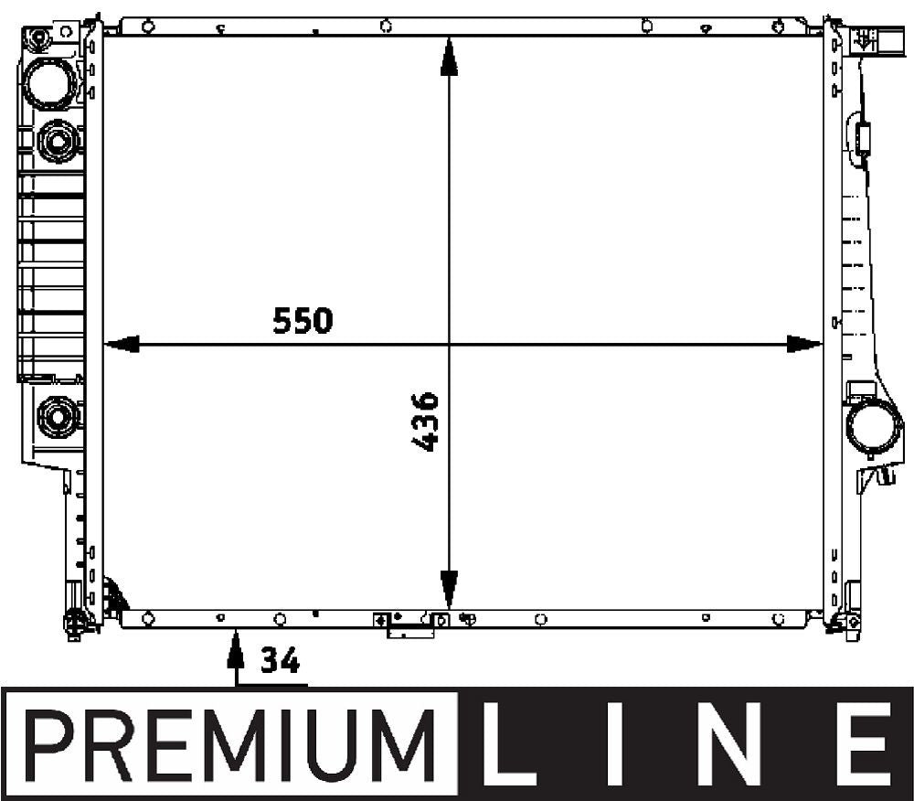 mahle behr radiator 89-99 3 series  frsport 376713094