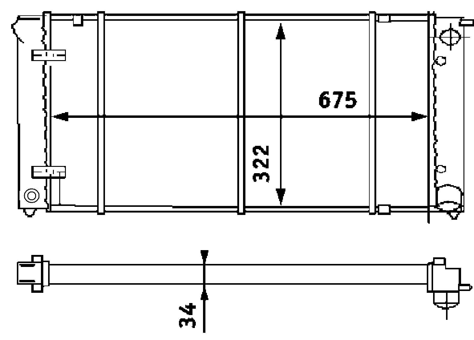 mahle behr radiator golf jetta 85-92  frsport 376713314