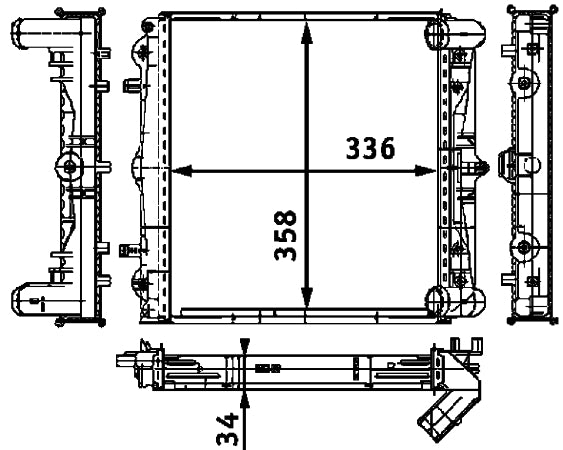 mahle behr radiator engine cooling por  frsport 376714291