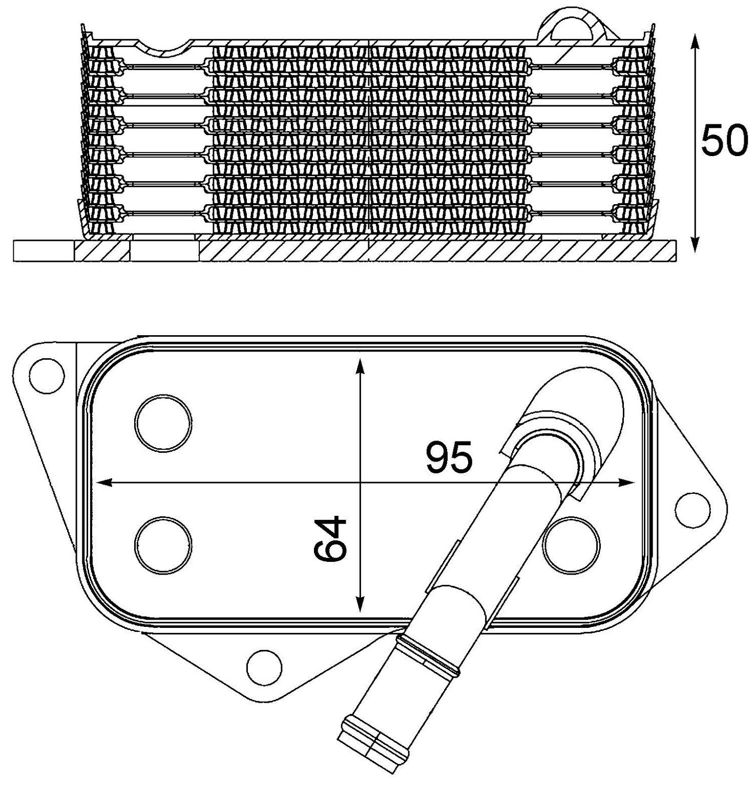 mahle behr oil cooler bmw 1 3 5 series  frsport 376714804