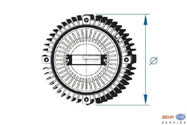 mahle behr clutch radiator fan bmw  frsport 376732231