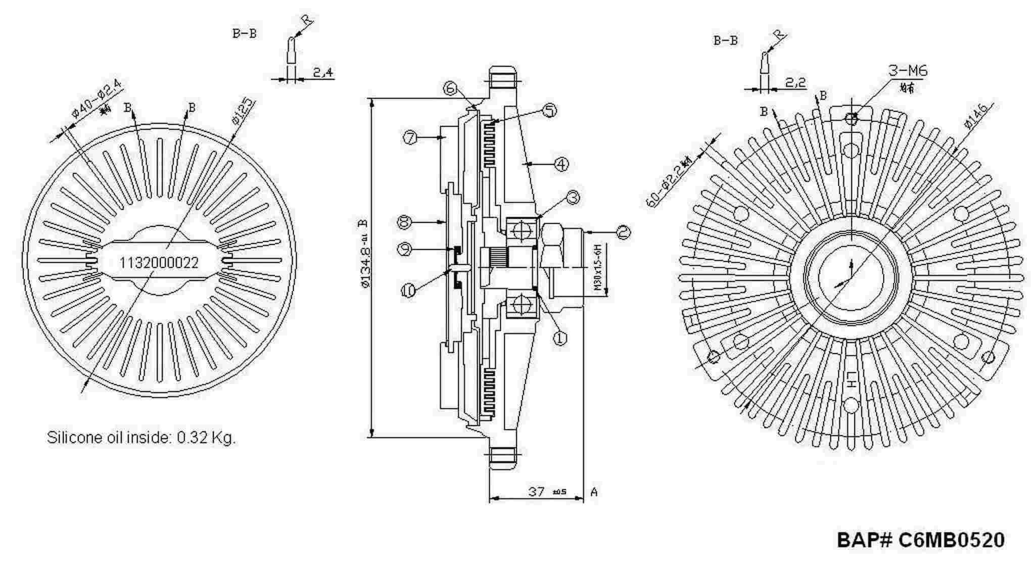 mahle behr fan visco mb e/ml/e 98-05  frsport 376732531