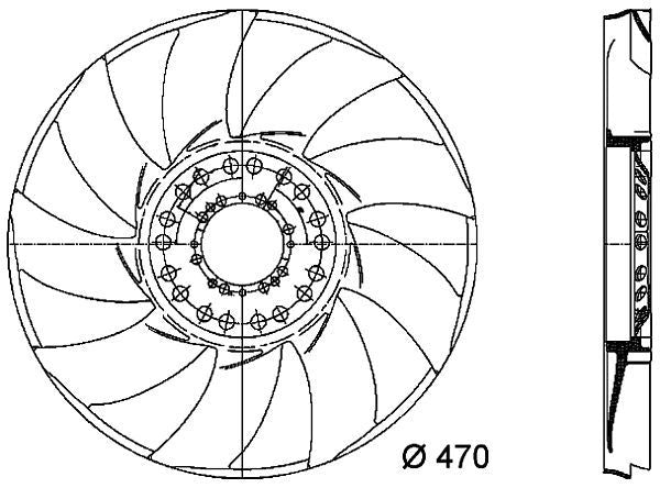 mahle behr fan wheel bmw div./ rover l30  frsport 376733241