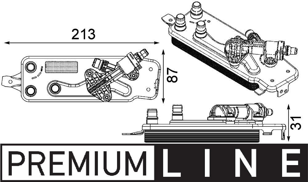 mahle behr oil cooler trans bmw 5/6 series 2012-  frsport 376749001