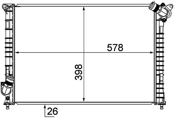 mahle behr radiator bmw mini 05-08  frsport 376749511