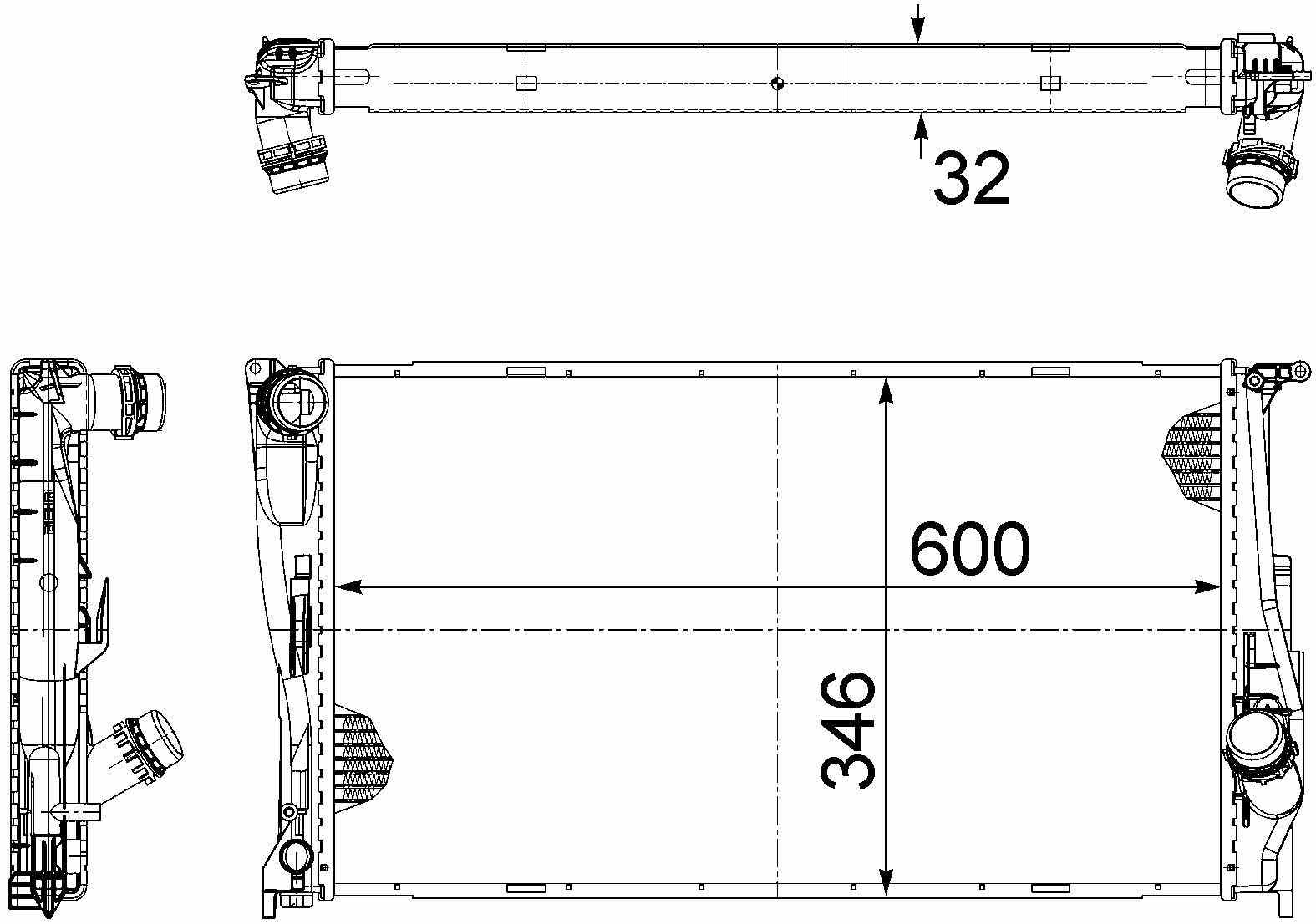 mahle behr radiator bmw e90 07-10  frsport 376754021