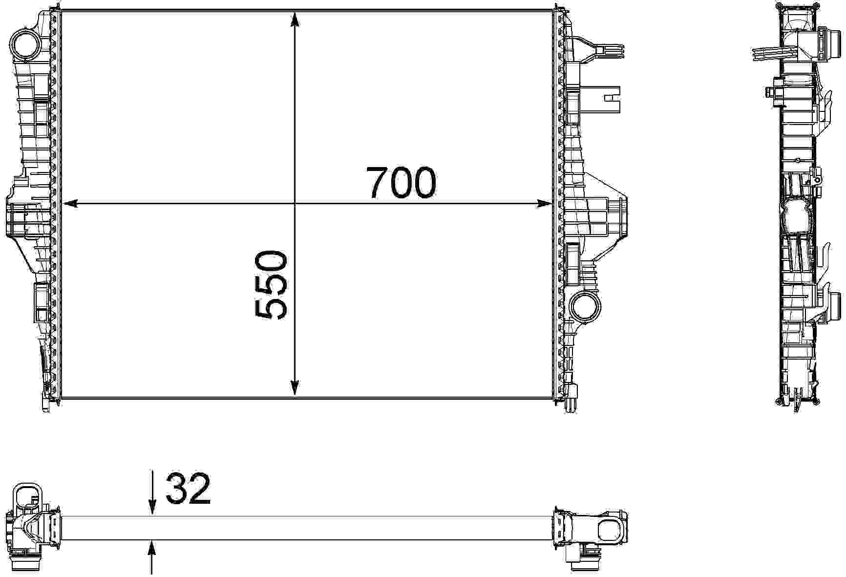 mahle behr radiator vw touareg, porsche cay  frsport 376756341