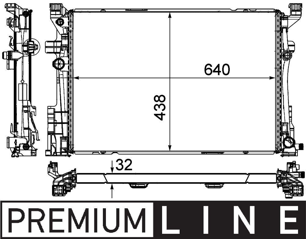 mahle behr radiator mb cla250  frsport 376924041