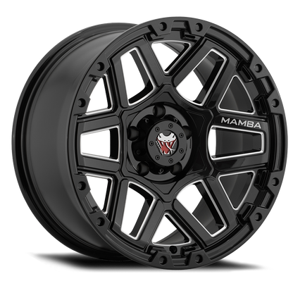 Mamba M23 Wheel Gloss Black w/ Machined Ball Cut 20x9 +12 5x150