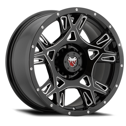 Mamba M24 Wheel Gloss Black w/ Ball Cut Accents 20x12 -44 6x139.7