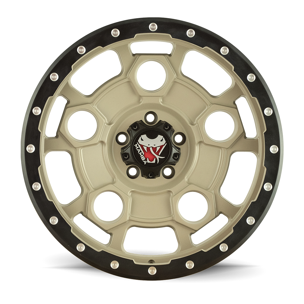 Mamba M26 Wheel Mojave Sand w/ Matte Black Lip Edge 18x9 +12 6x135