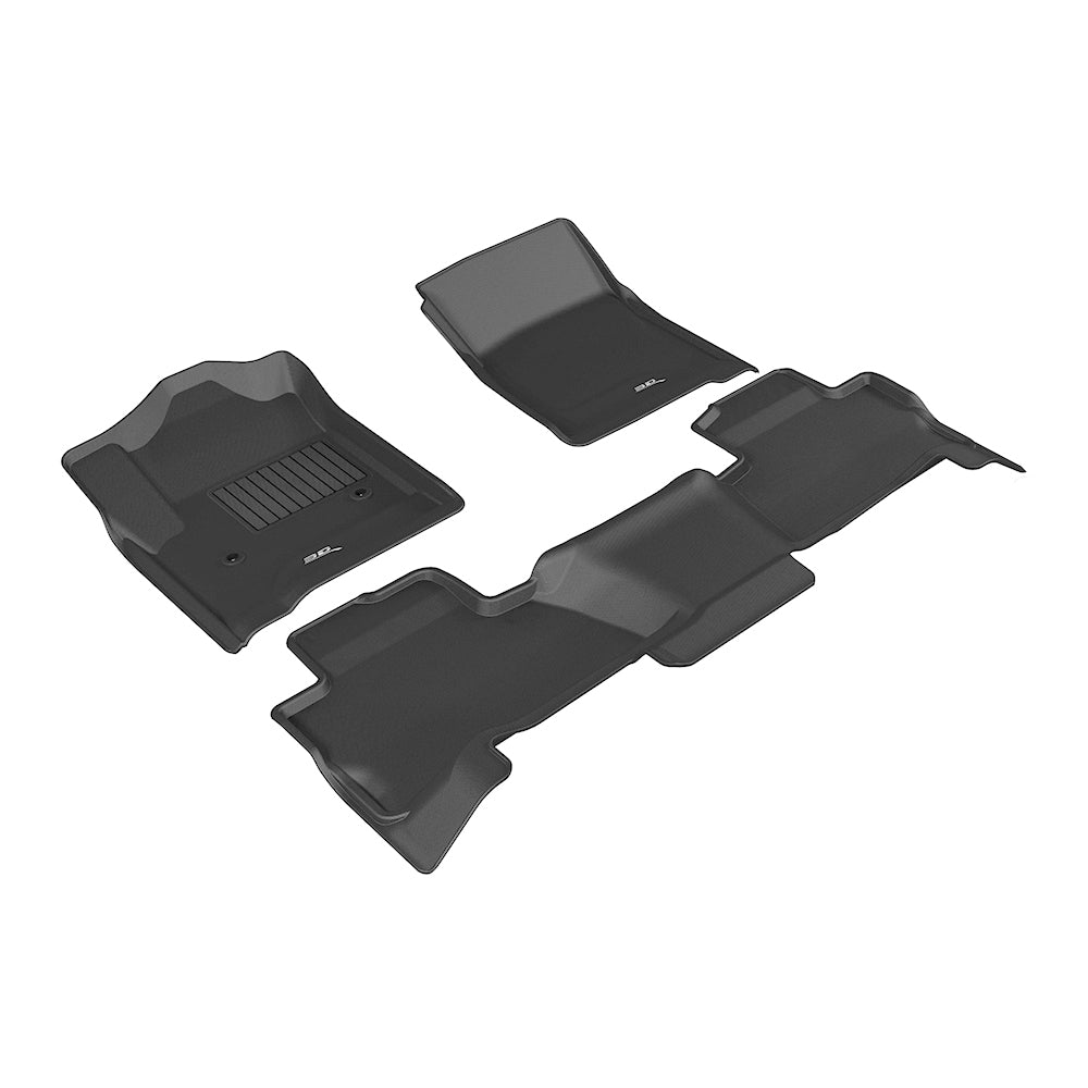 3D MAXpider 2015-2020 Chevrolet Tahoe Kagu 1st & 2nd & 3rd Row Floormats - Black L1CH06201509