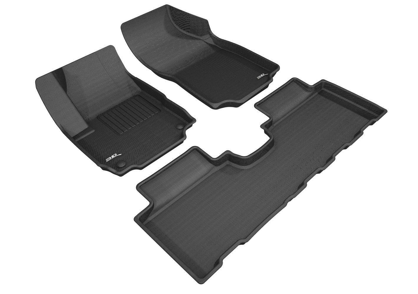 3D MAXpider 2018-2020 GMC Terrain Kagu 1st & 2nd Row Floormats - Black L1GM02301509