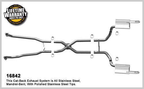 MagnaFlow Exhaust Products 68-73 Corvette 5.7L Cat Back Exhaust Kit MAG16842