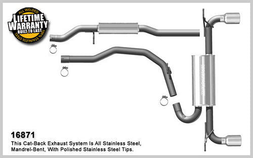 MagnaFlow Exhaust Products 07-14 Ford Edge 2.0/3.5L Cat Back Exhaust Kit MAG16871