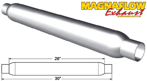 MagnaFlow Exhaust Products Glass Pack Muffler 2in Aluminized Large MAG18144