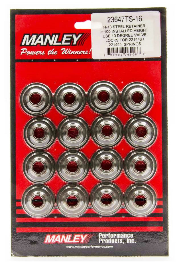 Manley Performance 1.570 H-13 10-Deg Valve Spring Retainers +.100 MAN23647TS-16