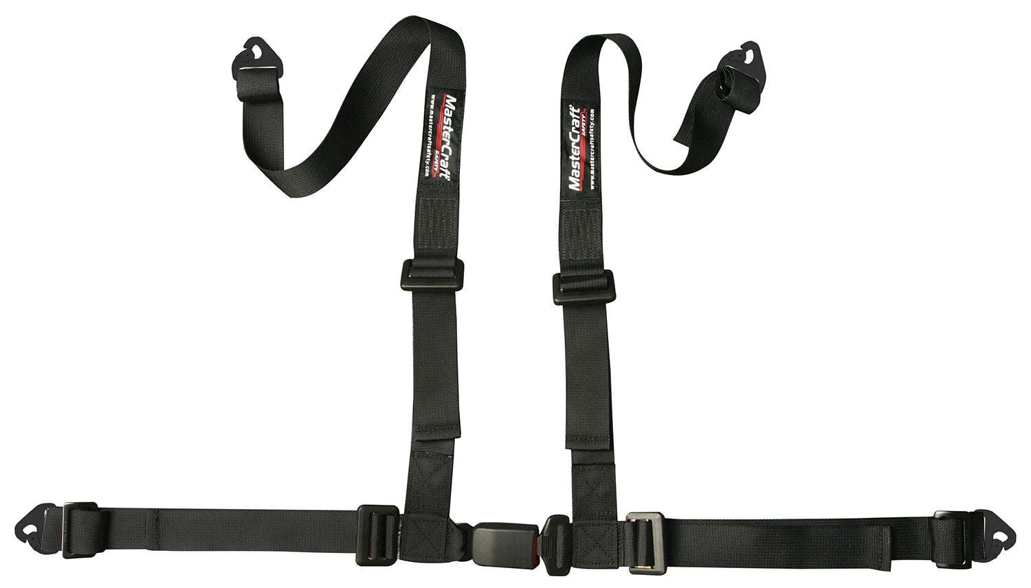 Mastercraft Seat Belt Restraint 2in 4 Point Snap In Black MAS114204