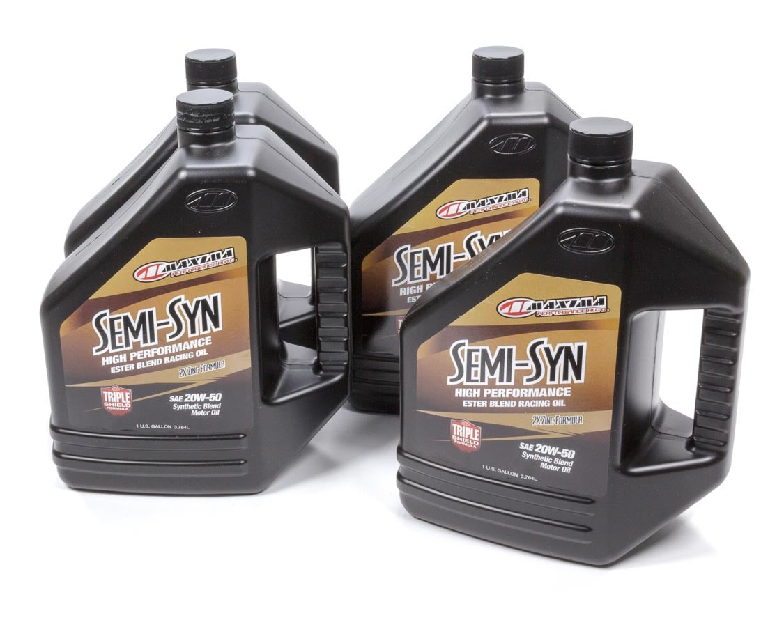 Maxima Racing Oils 20w50 Semi-Syn Oil Case 4x1 Gallon MAX39-359128B