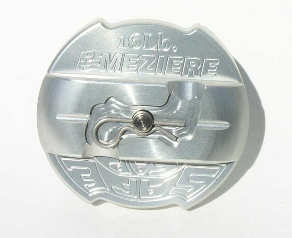 Meziere 16psi Radiator Safe-Cap Billet Alm Clear Finish MEZWCC300