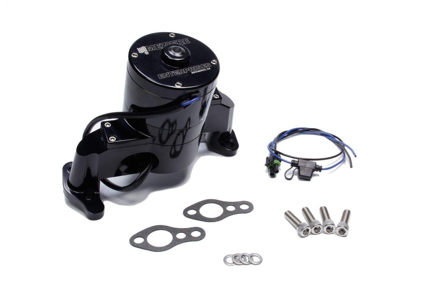 Meziere SBC Billet HD Electric Water Pump - Black MEZWP101SHD