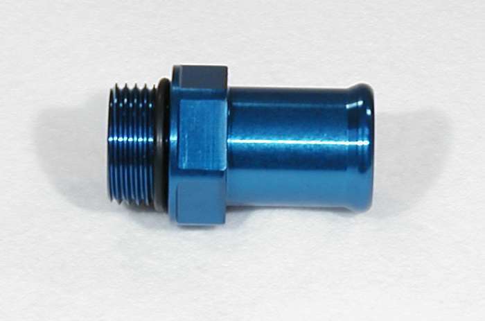 Meziere 1in. Radiator Hose Fitting- Blue MEZWP12100B