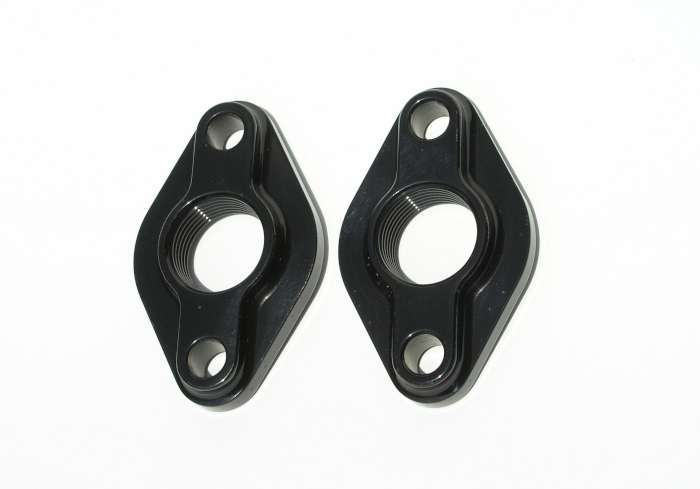 Meziere BBC Water Pump Port Adapters - Black (2pk) MEZWP80S