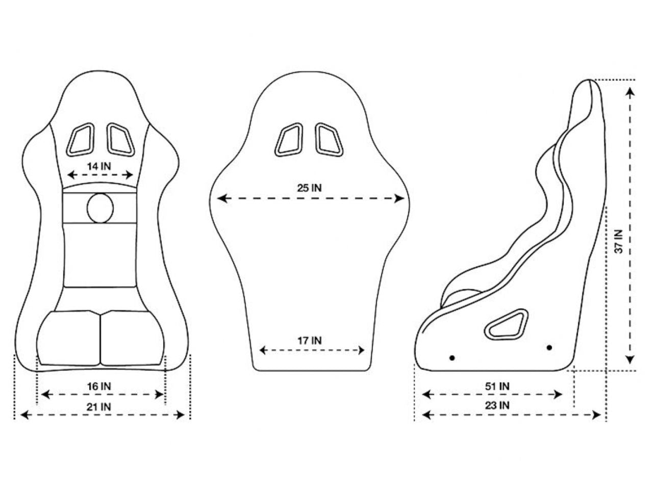 NRG FIA Competition Seat With Competition Fabric, FIA Homologated