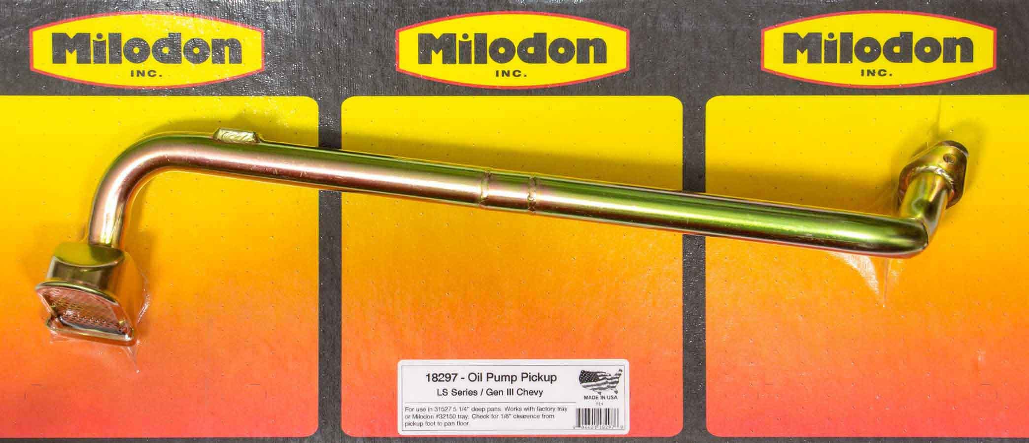 Milodon Oil Pump Pick-Up - GM LS C/T Pan MIL18297