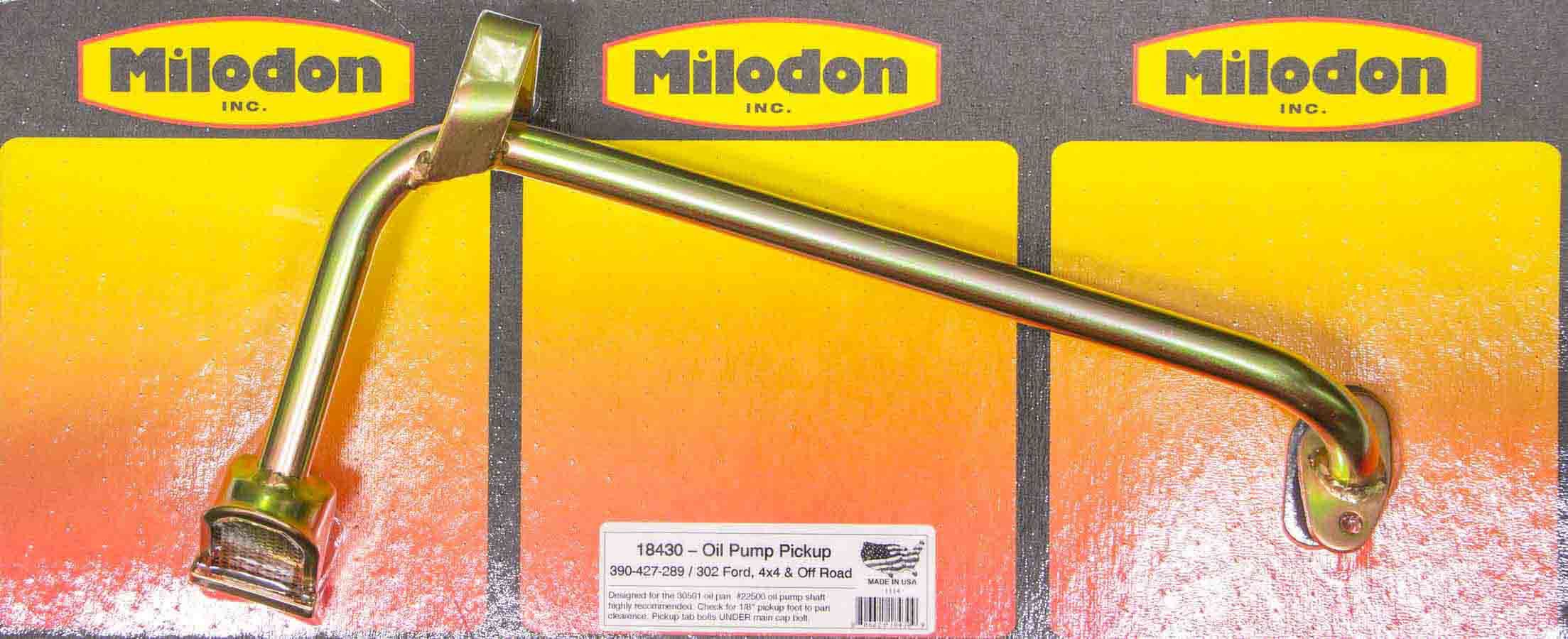 Milodon Oil Pump Pick-Up MIL18430