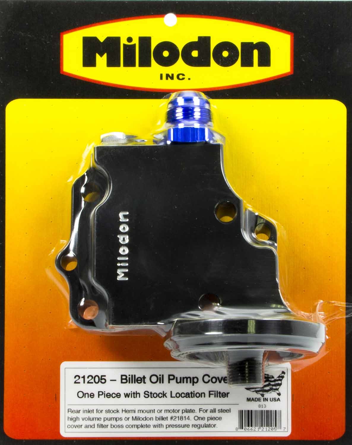 Milodon Billet Oil Pump Cover & Filter Boss - Hemi MIL21205